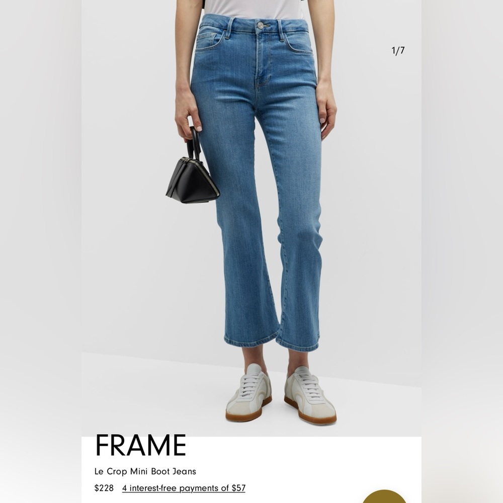 Frame jeans only worn once.  Perfect condition. Bought from Neimans.